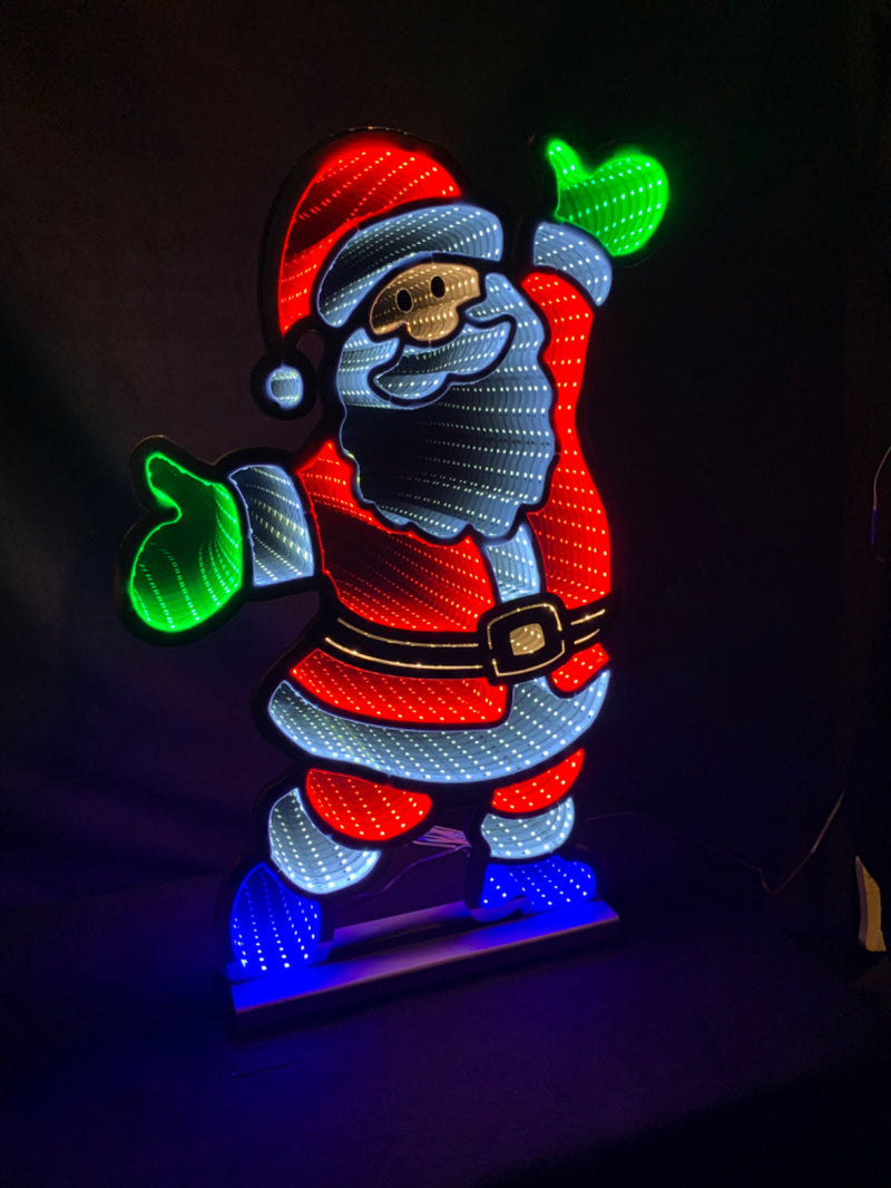 Large Infinity Standing Santa Display 2D Frame Decor
