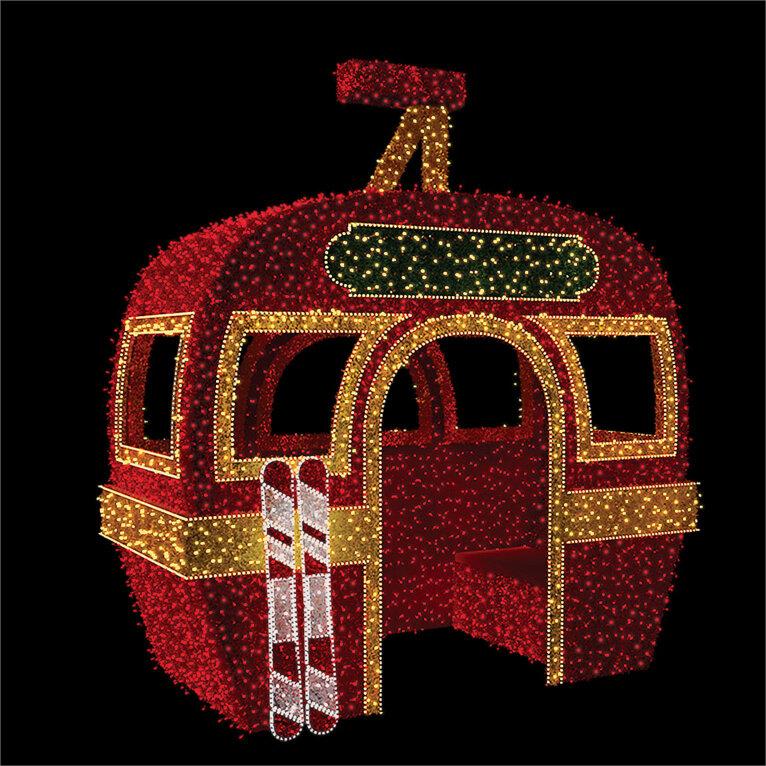 Giant Pre-Lit LED Cableway Gondola