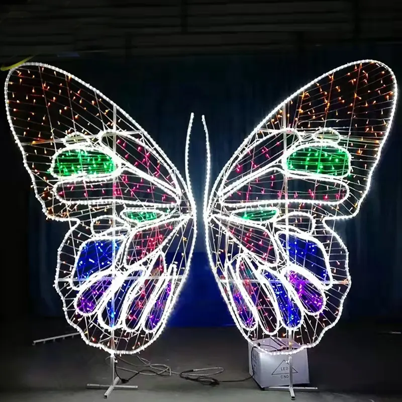 Giant Pre-Lit LED Butterfly 2D Wire Frame Decor