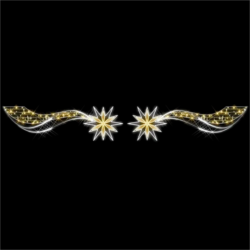 Giant Pre-Lit LED Snowflake Overhang 2D Wire Frame Decor