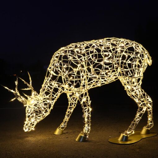 Giant Pre-Lit LED Foraging Reindeer