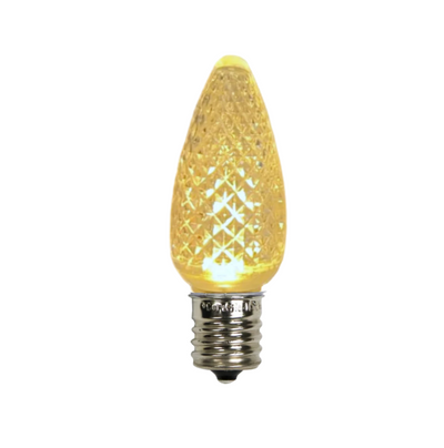 Picture of a warm white c7 Christmas light bulb