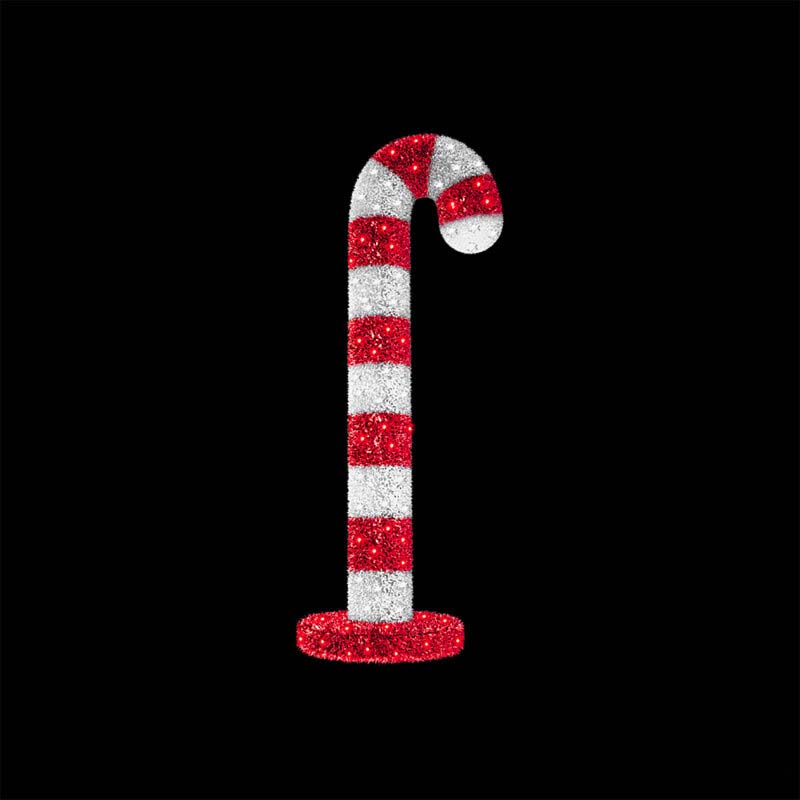 Giant Pre-Lit LED Candy Cane