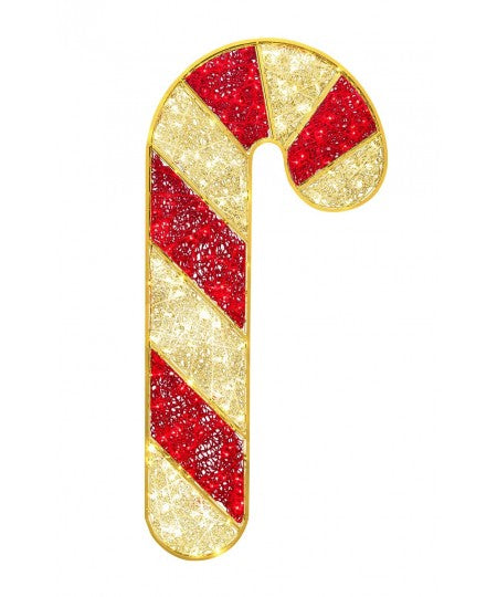LED Pre-Lit Candy Cane 2D Wire Frame Decor