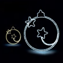 Pre-Lit LED Star Ornament 2D Wire Frame Decor