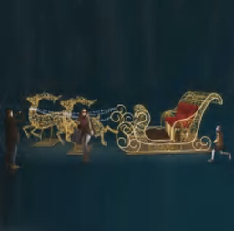Giant Pre-Lit LED Santa’s Sleigh