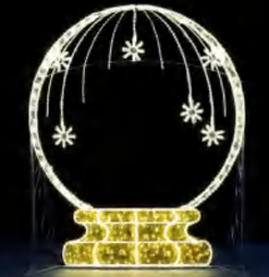 Giant Pre-Lit LED Snow Globe Photo Op